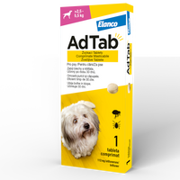 ADTAB 112 MG - 1 COMPRIMAT MASTICABIL PENTRU CÂINI (2.5 KG - 5.5 KG)