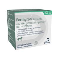 FORTHYRON 400 MCG - 250 TABLETE PALATABILE (TRATAMENT HIPOTIROIDISM CANIN)