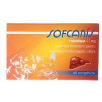 SOFCANIS CANIN - FELIN HEPATIQUE 25 MG - 60 COMPRIMATE