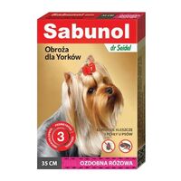 Sabunol Dog GPI, Zgarda Antiparazitara Caini 2-10 kg, Culoare Roz (35cm)