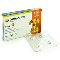 SIMPARICA 20 MG (5-10 KG) X 3 TABLETE