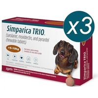 SIMPARICA TRIO CAINI 12 MG (5-10 KG) - 3 COMPRIMATE MASTICABILE