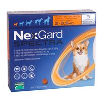 NEXGARD Spectra Dog Caine XS (2-3.5 Kg) - 3 Comprimate