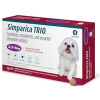 SIMPARICA TRIO CAINI 6 MG (2.5-5 KG) - 1 COMPRIMAT MASTICABIL