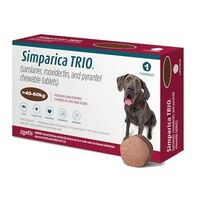 SIMPARICA TRIO CAINI 72 MG (40-60 KG) - 1 COMPRIMAT MASTICABIL
