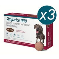 SIMPARICA TRIO CAINI 72 MG (40-60 KG) - 3 COMPRIMATE MASTICABILE