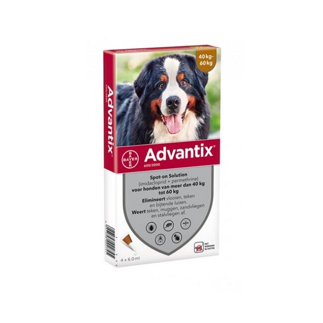 Advantix 600 - Pipeta Antiparazitara Caini (40-60 kg) - 1 Pipeta