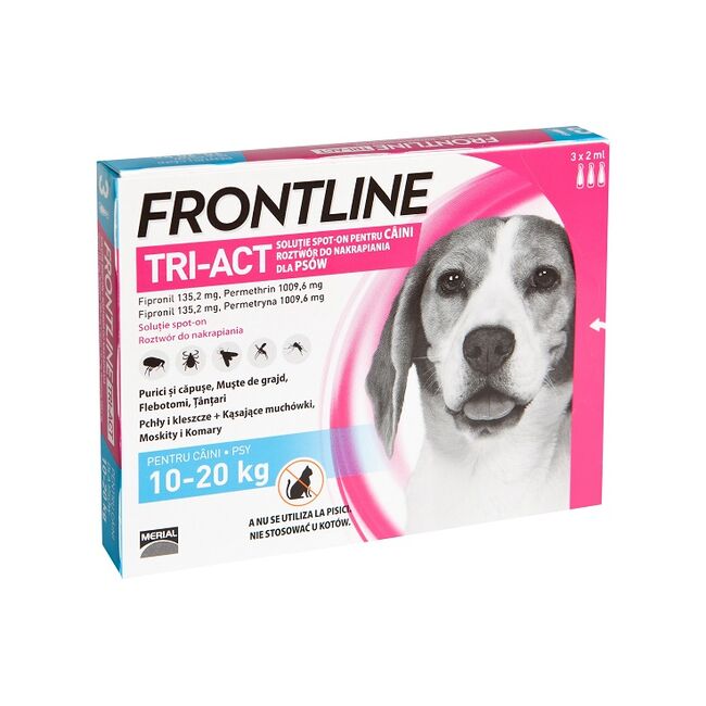 FRONTLINE TRI-ACT M CAINE DOG (10-20 KG) - 3 PIPETE