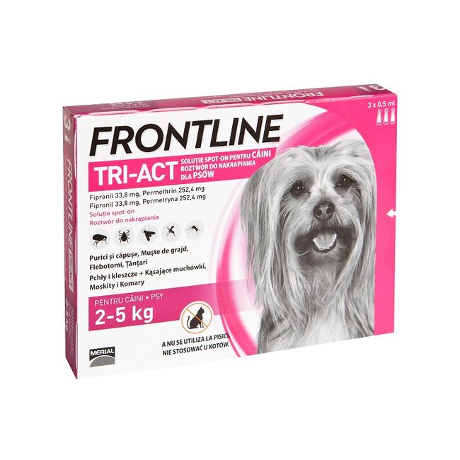 FRONTLINE TRI-ACT XS CAINE DOG (2-5 KG) - 3 PIPETE