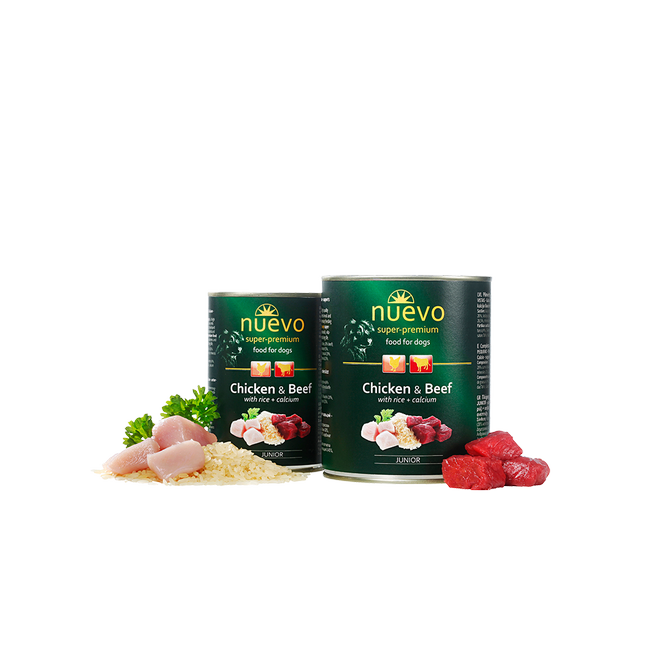 Nuevo Dog Junior Pui Vita Orez si Calciu - Conserva 800g