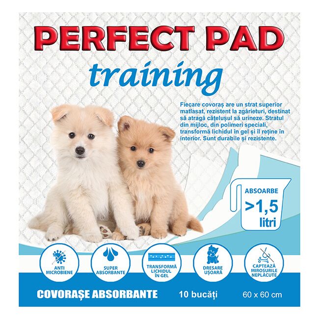 Perfect Pad Training- covorașe absorbante pentru cățeluși – 60×60 cm