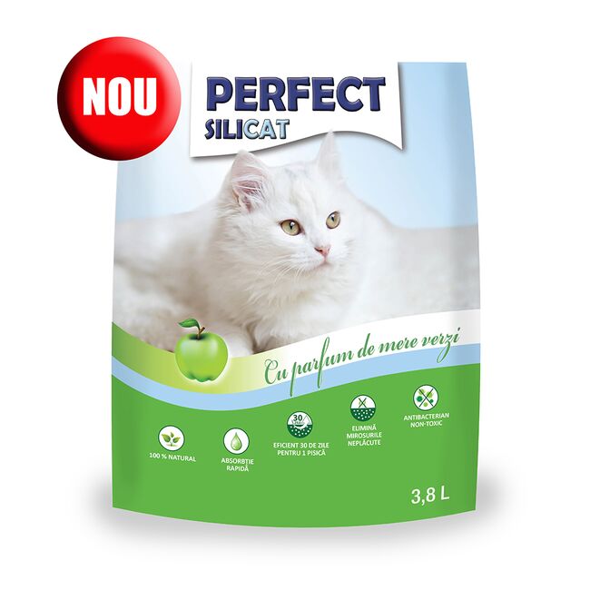 Perfect SiliCat cu parfum de măr verde – 3,8 litri