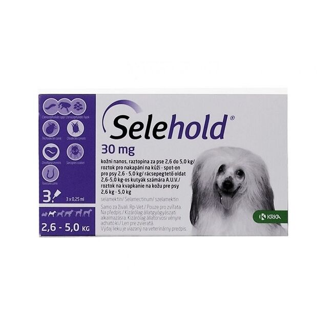 SELEHOLD DOG 30 MG / ML (2.6 - 5 KG) 3 PIPETE x 0.25 ML