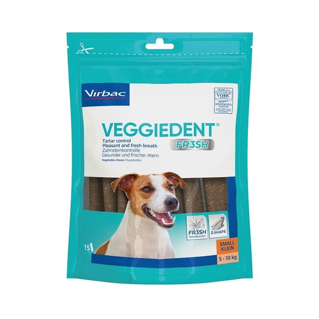 VEGGIEDENT DETAL CHEW FR3SH SMALL DOG S (5-10 KG) - 15 BUCATI