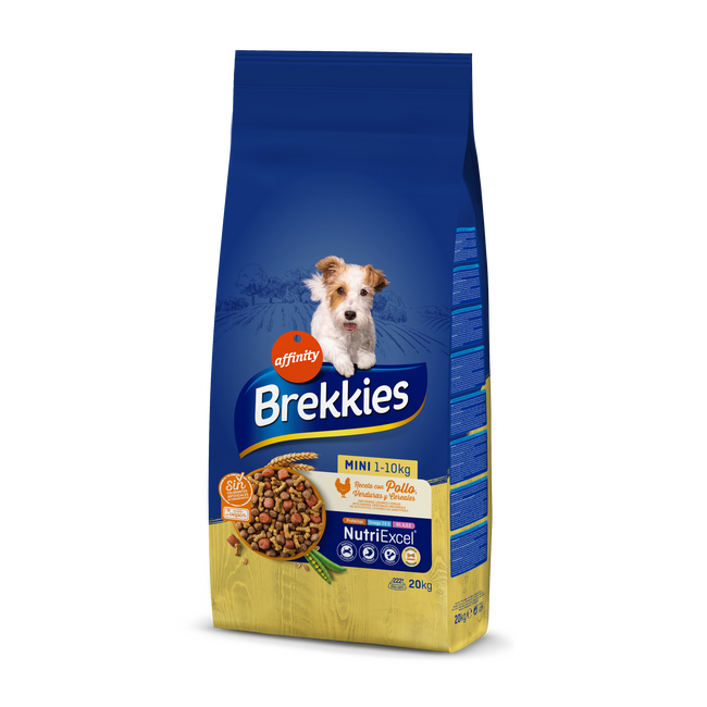 Brekkies – Câine Adult Mini cu Pui, legume și cereale 20kg