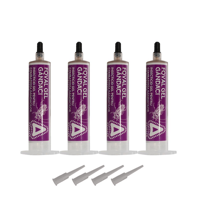Foval Gel 35 g - Gel Insecticid Pentru Combaterea Gandacilor (Pachet 4 seringi x 35g)