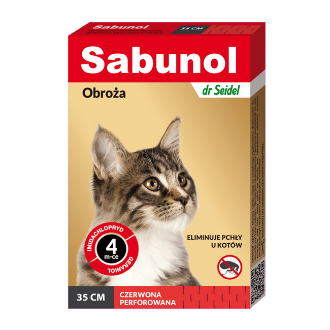 SABUNOL CAT PISICA - ZGARDA ANTIPARAZITARA Gri  (35 CM)