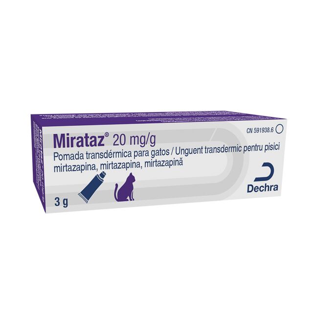 MIRATAZ PASTA PISICI 20 MG/G - TUB 3 G