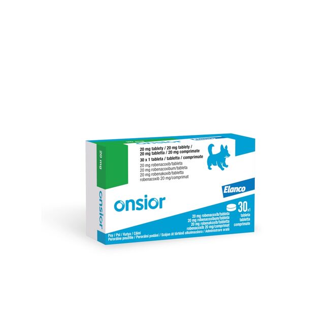 Onsior 20 mg - Caine talie medie (10 - 20 kg) - 30 Tablete