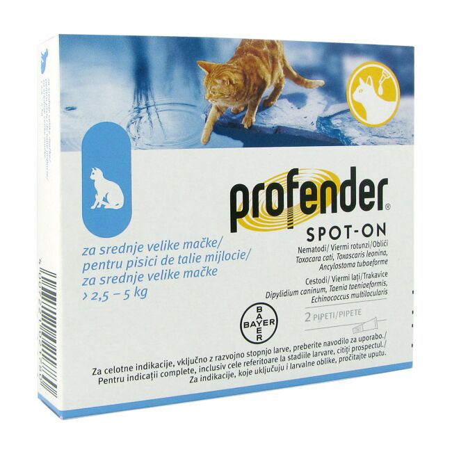 Profender Cat 2,5-5 kg x 2 pipete