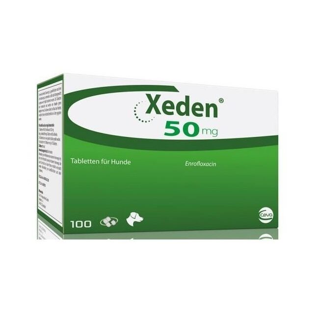 XEDEN 50 MG (ENROFLOXACINA) - 10 TABLETE PALATABILE