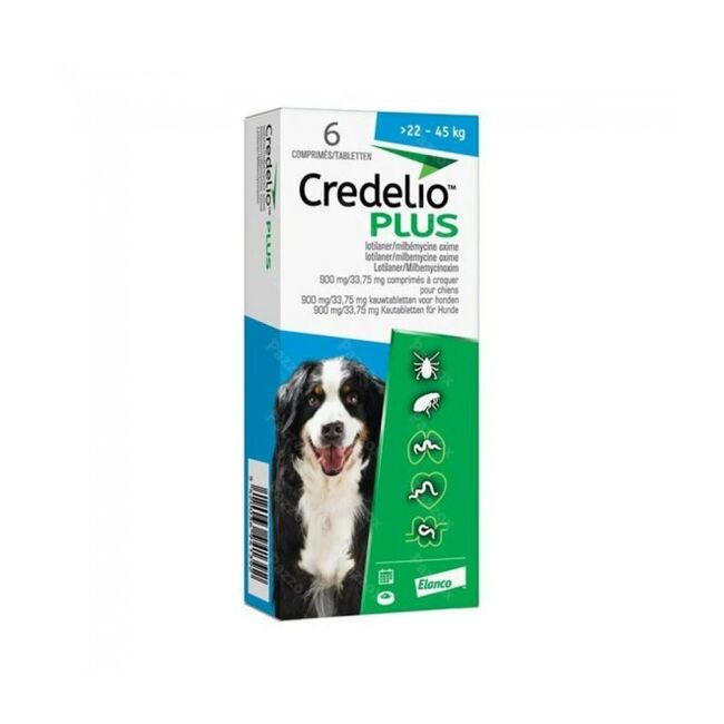 CREDELIO PLUS DOG 900 MG (22-45 KG) - 3 COMPRIMATE MASTICABILE