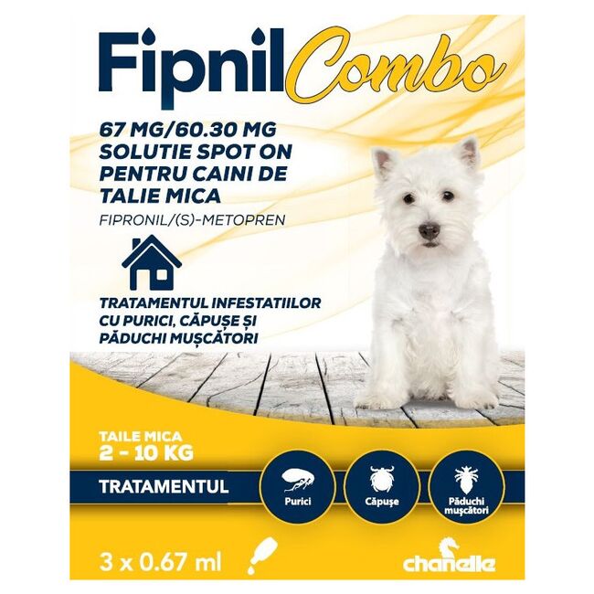 FIPNIL COMBO CAINE DOG S (2-10 KG) - 3 PIPETE