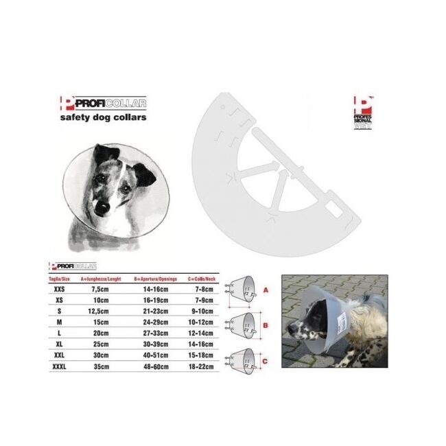 GULER DE PROTECTIE CAINE PROFICOLLAR M - 15 CM