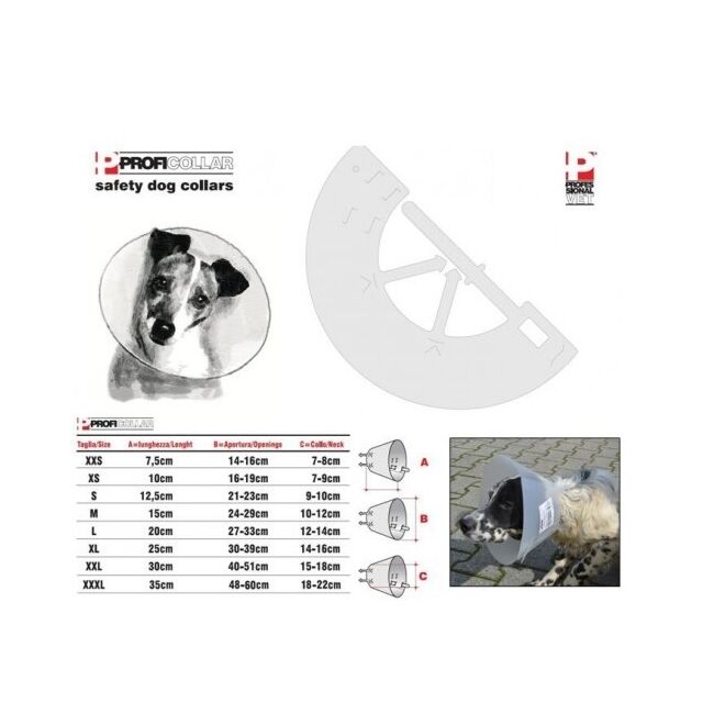 GULER DE PROTECTIE CAINE PROFICOLLAR XXS - 7.5 CM