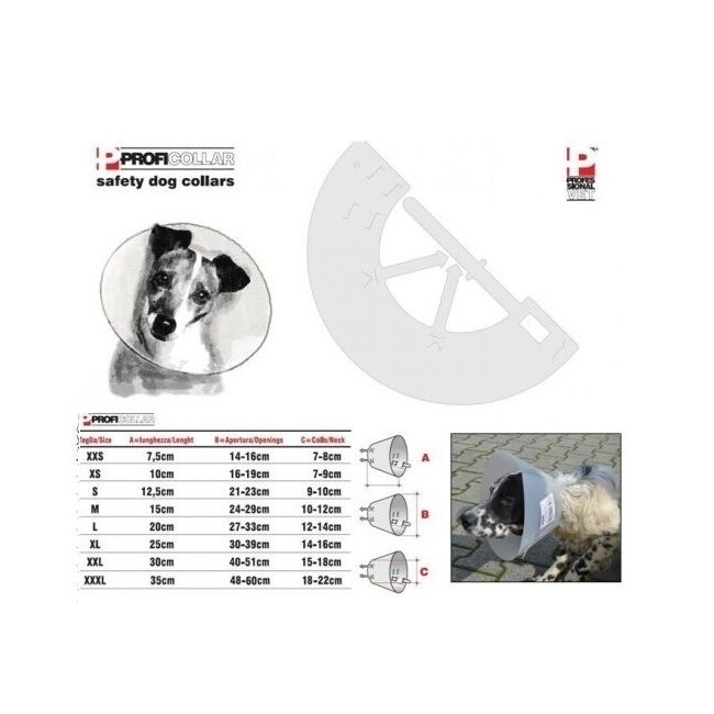 GULER DE PROTECTIE CAINE PROFICOLLAR XXXL - 35 CM