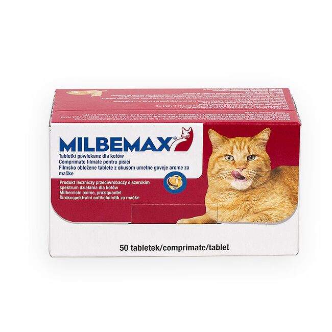 MILBEMAX CAT PISICA ADULT 16 / 40 MG (2-8 KG) - 50 TABLETE