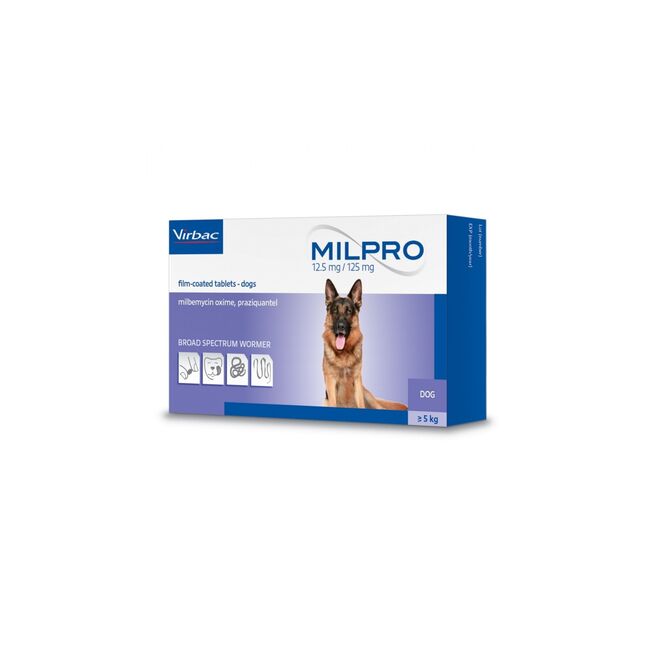 Milpro 12/125mg Dog -  4 Tablete