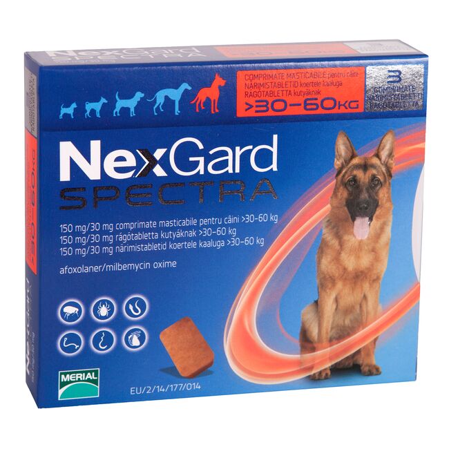 NEXGARD Spectra Dog Caine XL (30-60 Kg) - 3 Comprimate