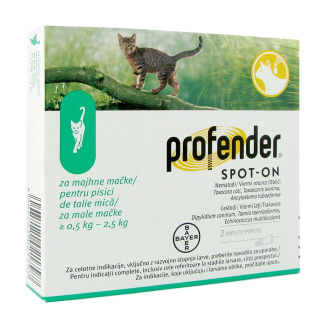 Profender Cat 0-2,5 kg x 2 pipete
