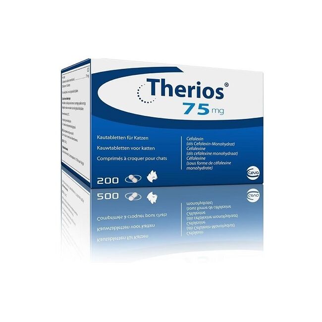 THERIOS FELIN 75 MG (CEFALEXINA) - 10 TABLETE PALATABILE