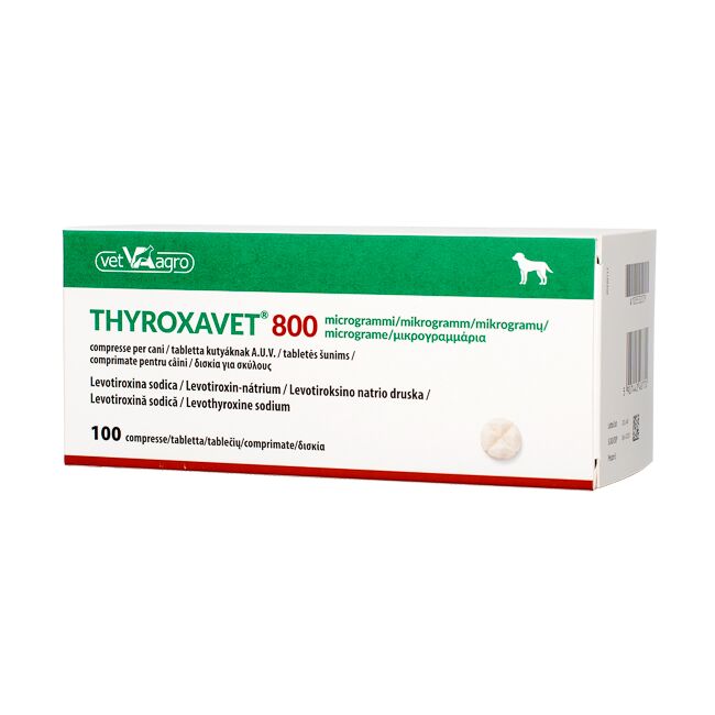 Thyroxavet 800 mcg x 100 tablete palatabile
