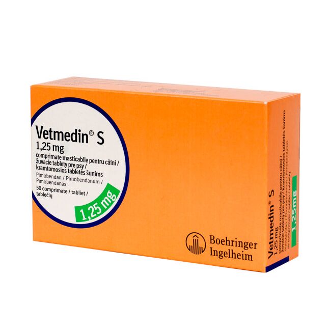 VETMEDIN 1.25 MG - 100 TABLETE MASTICABILE