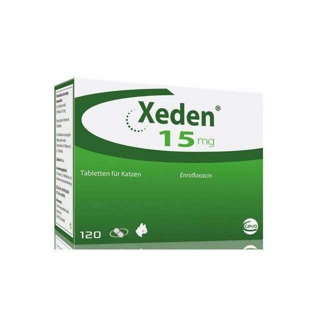 XEDEN 15 MG (ENROFLOXACINA) - 120 TABLETE PALATABILE